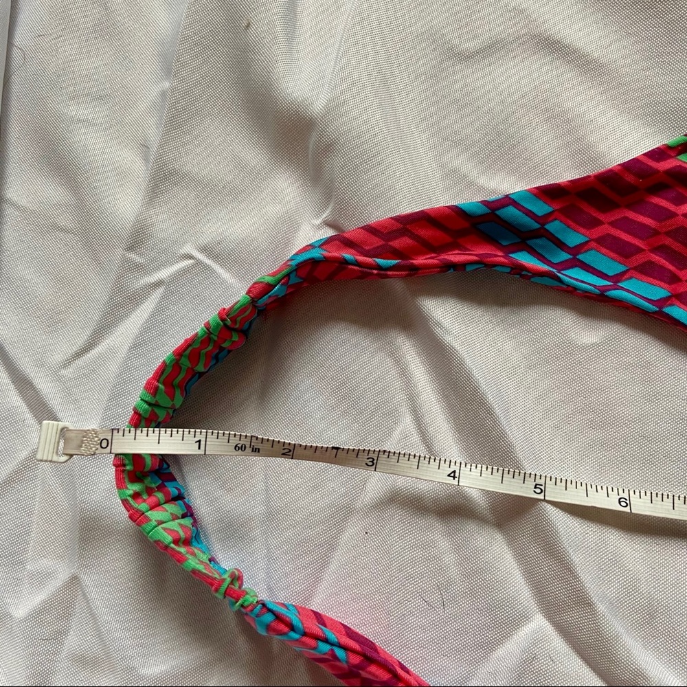 Y2K Guess Multicolor Geometric Halter Dress - Picture 10 of 12